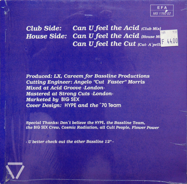 LX & Careem (3) Featuring Beat Patrol (3) : Can U Feel The Acid (12")