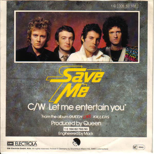Queen : Save Me (7", Single)