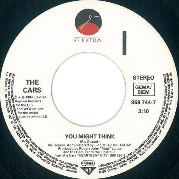 The Cars : You Might Think (7", Single)