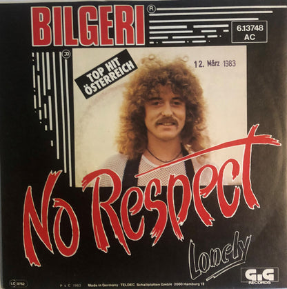 Bilgeri : No Respect (7", Single, Promo)