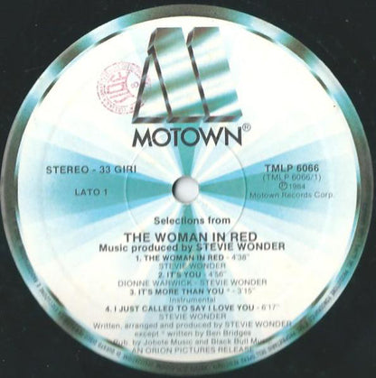 Stevie Wonder : The Woman In Red (Original Motion Picture Soundtrack) (LP, Album, Gat)