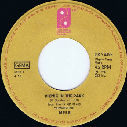 MFSB : Picnic In The Park (7", Single)