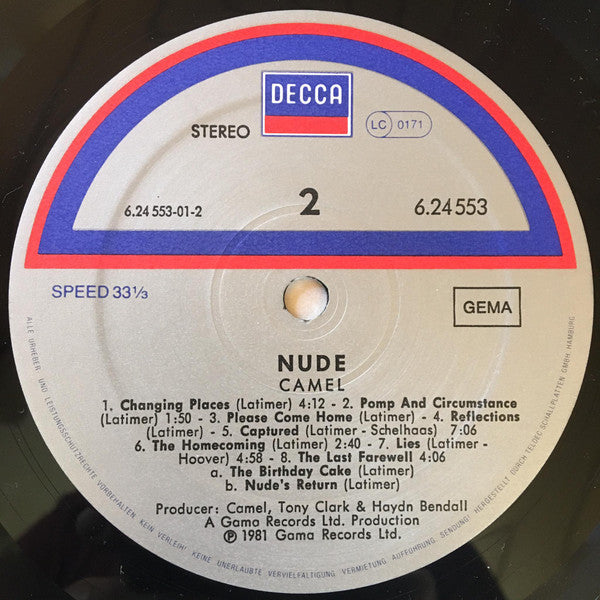 Camel : Nude (LP, Album, Gat)