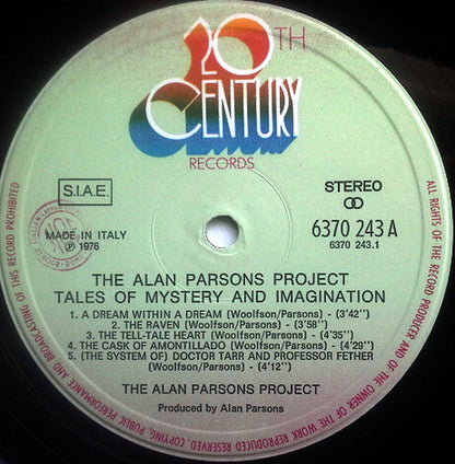The Alan Parsons Project : Tales Of Mystery And Imagination - Edgar Allan Poe (LP, Album)