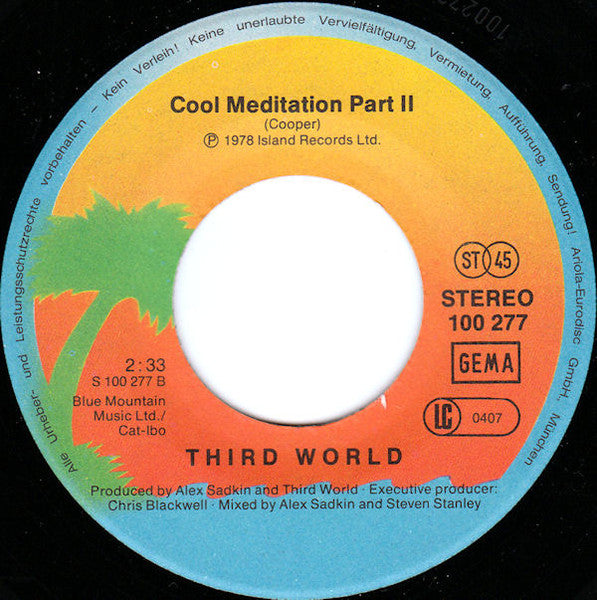 Third World : Cool Meditation (7", Single)