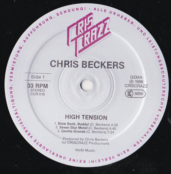 Chris Beckers : High Tension (LP, Album)