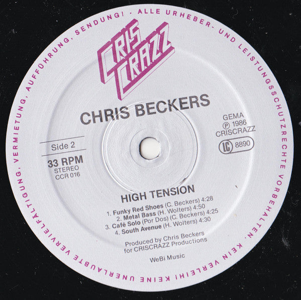 Chris Beckers : High Tension (LP, Album)