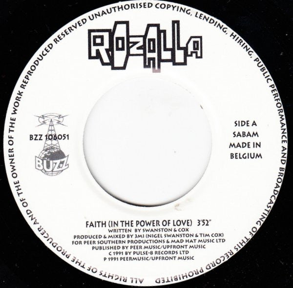 Rozalla : Faith (In The Power Of Love) (7", Single)
