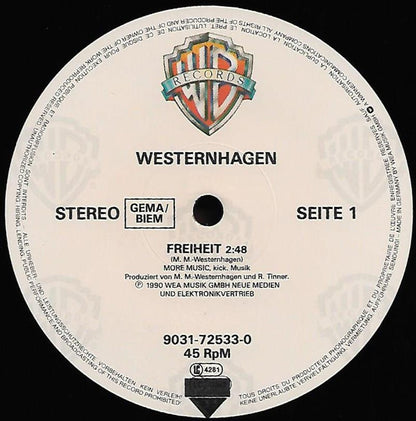 Westernhagen* : Freiheit (Live) (12", Maxi)
