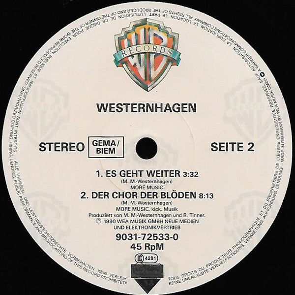 Westernhagen* : Freiheit (Live) (12", Maxi)