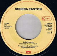 Sheena Easton : Sugar Walls (7", Single)