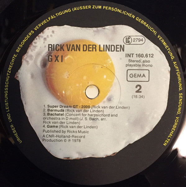 Rick van der Linden : GX1 (LP, Album)