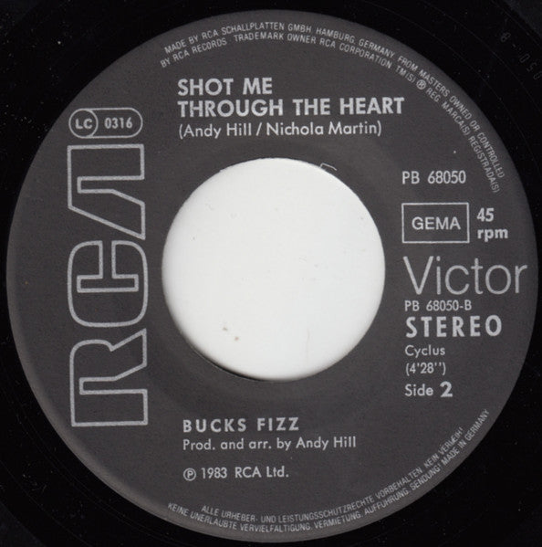 Bucks Fizz : Run For Your Life (7", Single)