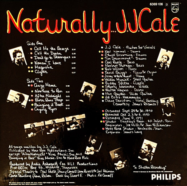 J.J. Cale : Naturally (LP, Album, RP)