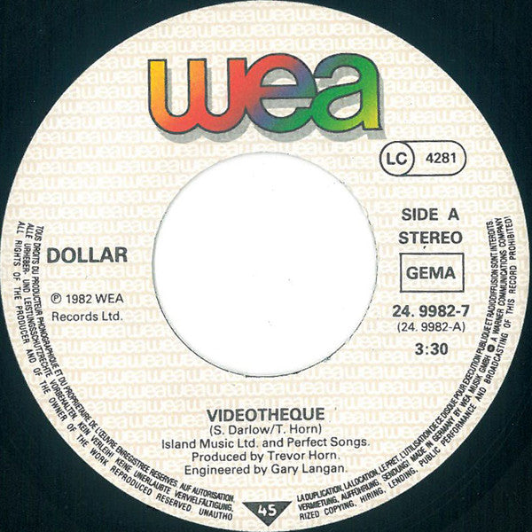 Dollar : Videotheque (7")