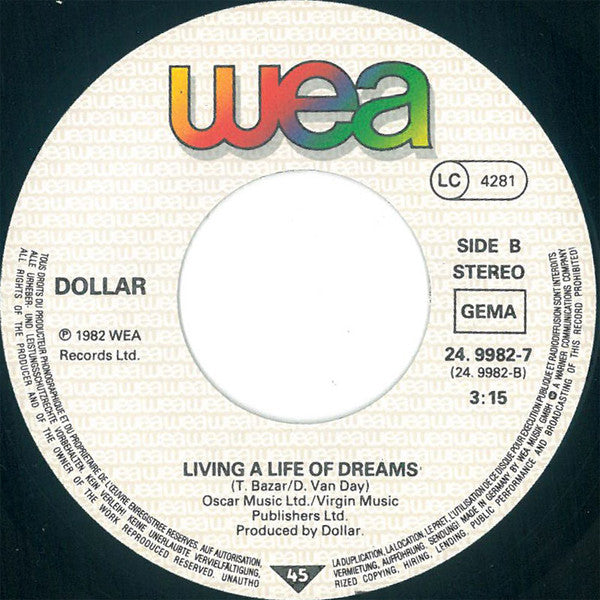 Dollar : Videotheque (7")
