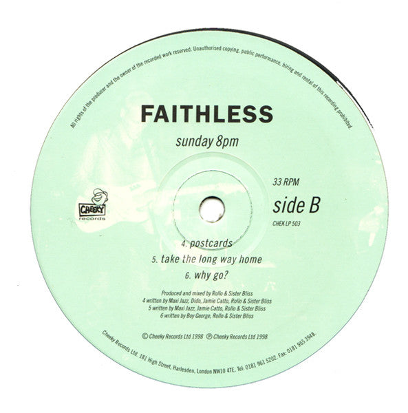 Faithless : Sunday 8PM (2x12", Album)