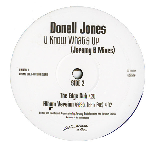 Donell Jones : U Know What's Up (Jeremy B Mixes) (12", Promo)