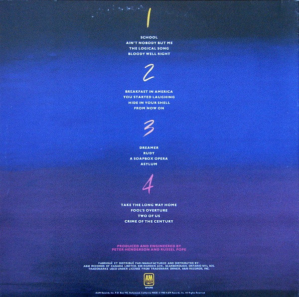 Supertramp : Paris (2xLP, Album, Gat)