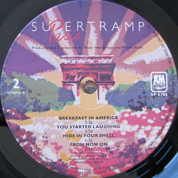 Supertramp : Paris (2xLP, Album, Gat)