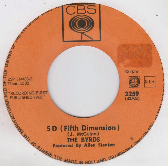 The Byrds : Captain Soul / 5D (Fifth Dimension) (7", Single)