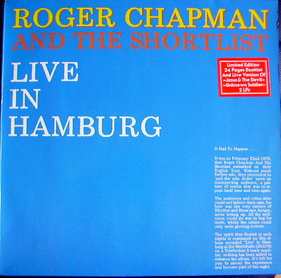 Roger Chapman And The Shortlist : Live In Hamburg (LP + LP, 45  + Flexi, 7", S/Sided + Album, Ltd)