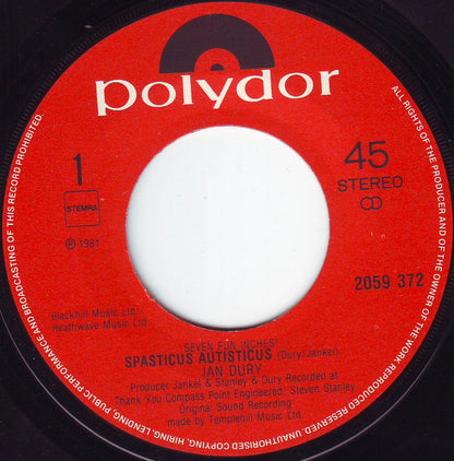 Ian Dury : Spasticus Autisticus (7", Single)