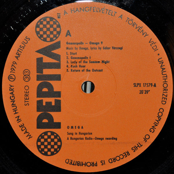 Omega (5) : Gammapolis (LP, Album, Gat)