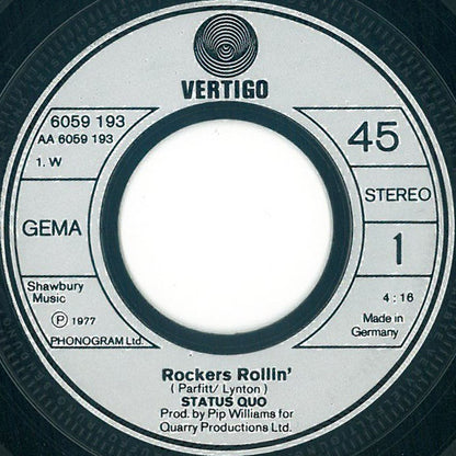 Status Quo : Rockers Rollin' (7", Single)