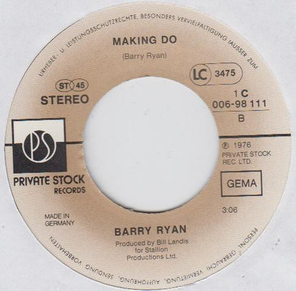 Barry Ryan : Where Were You (7")