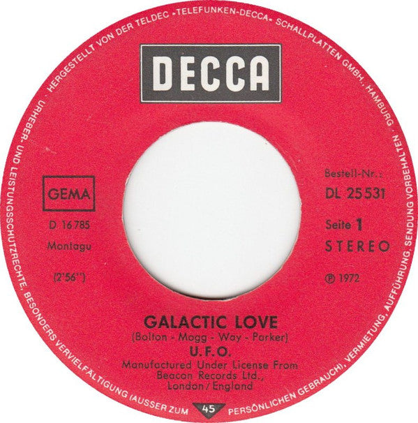 UFO (5) : Galactic Love / Loving Cup (7", Single)