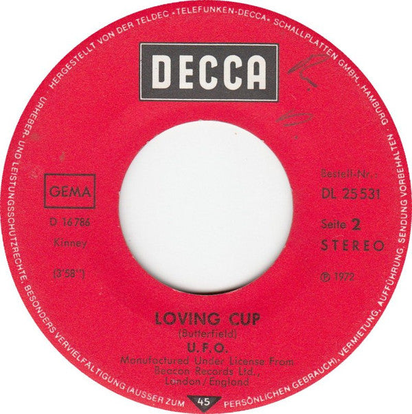 UFO (5) : Galactic Love / Loving Cup (7", Single)