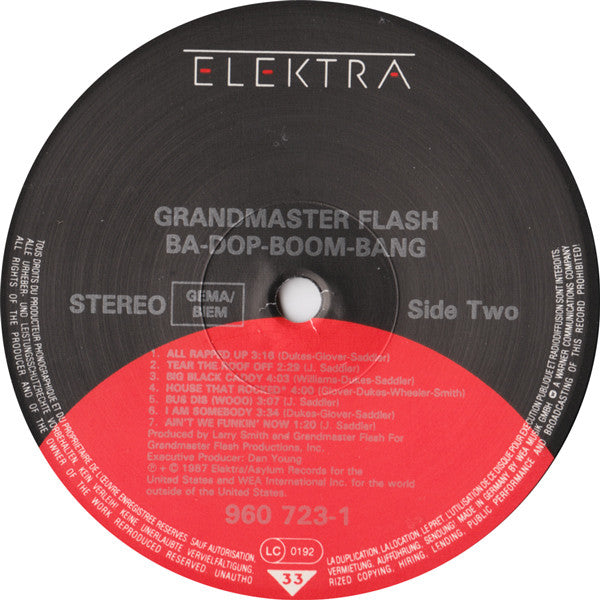 Grandmaster Flash : Ba-Dop-Boom-Bang (LP, Album)