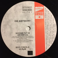 Die Antwort (2) : Morgen Tut Es Dir Leid (12")