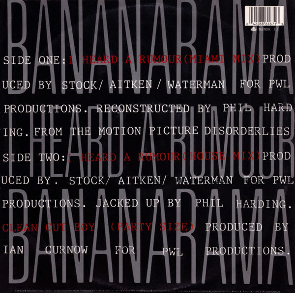 Bananarama : I Heard A Rumour (Miami Mix) (12", Single)