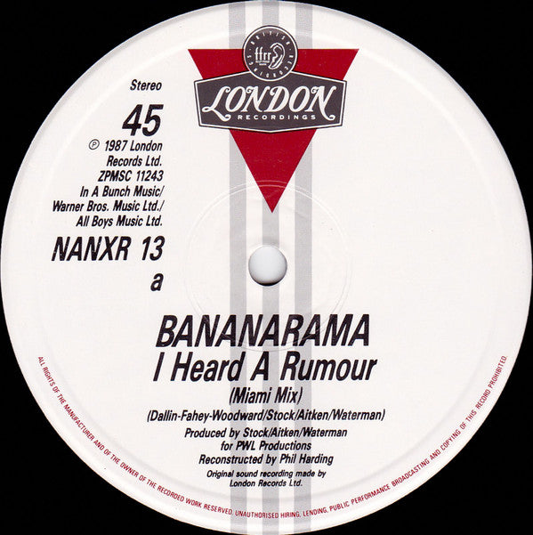 Bananarama : I Heard A Rumour (Miami Mix) (12", Single)