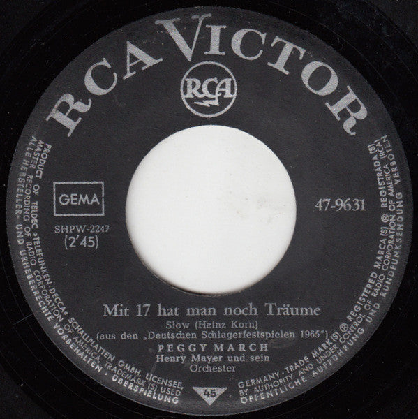 Peggy March : Mit 17 Hat Man Noch Träume (7", Single)