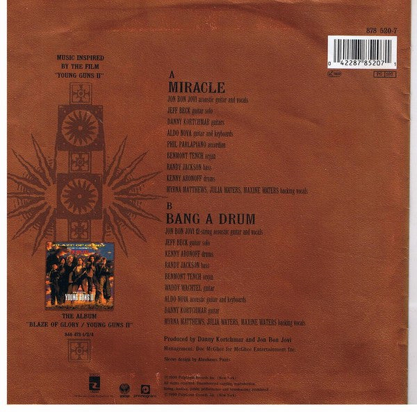 Jon Bon Jovi : Miracle (7", Single)
