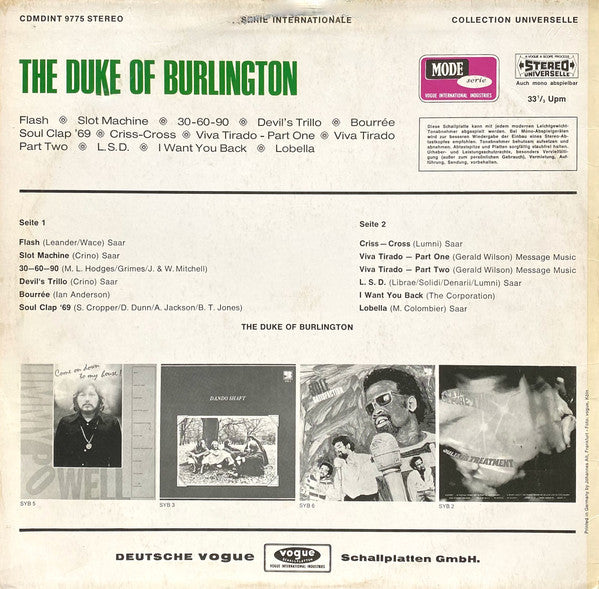 The Duke Of Burlington : The Duke Of Burlington (LP, Album)