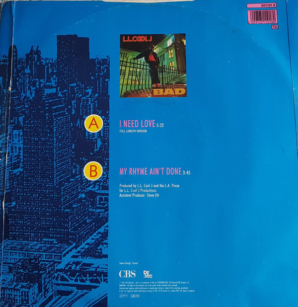 L.L. Cool J* : I Need Love (12")