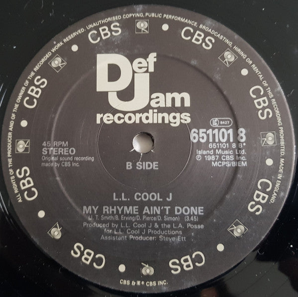 L.L. Cool J* : I Need Love (12")