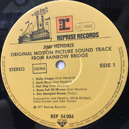 Jimi Hendrix : Rainbow Bridge - Original Motion Picture Sound Track (LP, Album, RE, Gat)