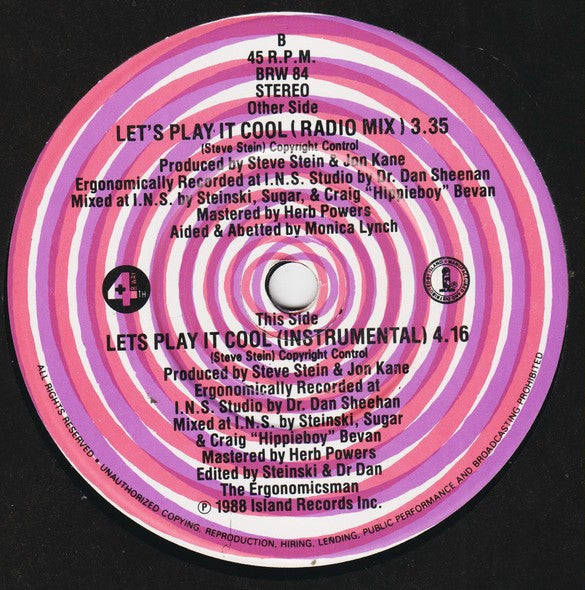 Steinski & Mass Media : Let's Play It Cool (7")