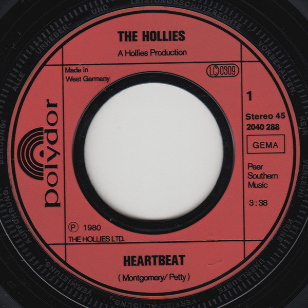 The Hollies : Heartbeat (7", Single)