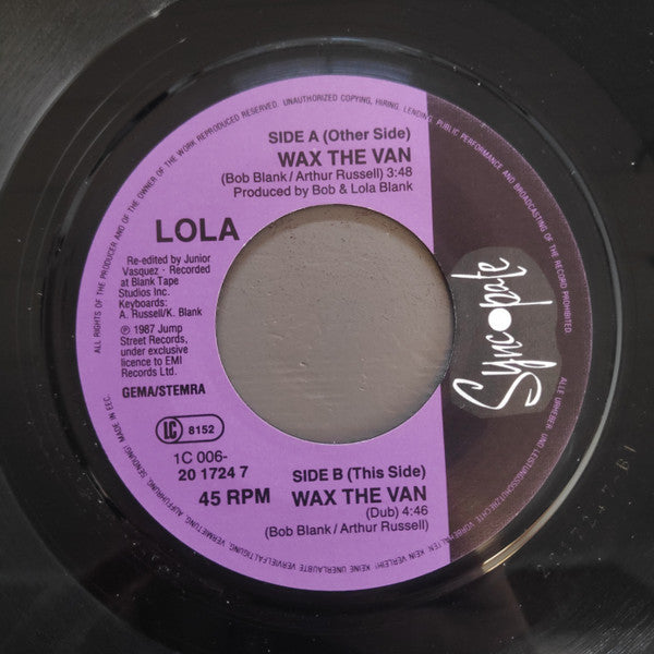 Lola : Wax The Van (7")