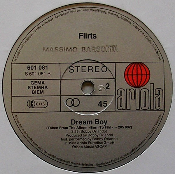 The Flirts : Danger / Dream Boy (12", Single)
