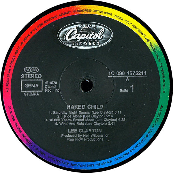 Lee Clayton : Naked Child (LP, Album, RE, RP)