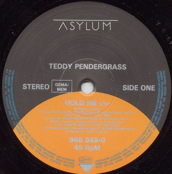 Teddy Pendergrass : Hold Me (12")