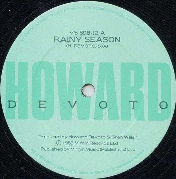 Howard Devoto : Rainy Season (12", Single)