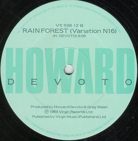 Howard Devoto : Rainy Season (12", Single)